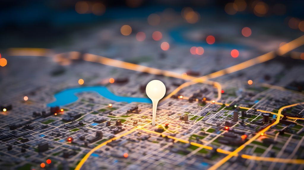 Local Map Traffic Generation Search Optimization - New Age Business Technology. Generated with AI.